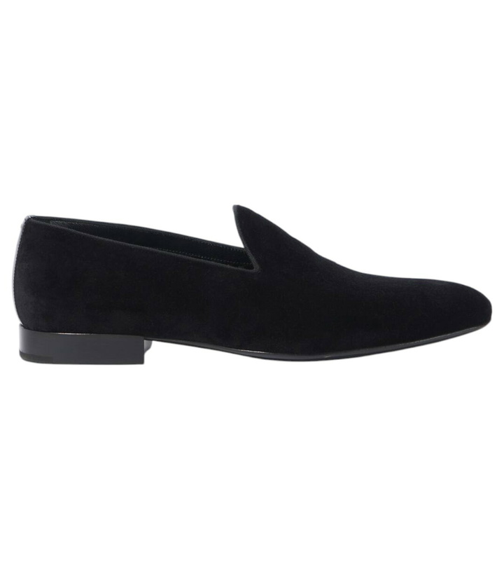 Photo: Loro Piana Leather-trimmed velvet loafers