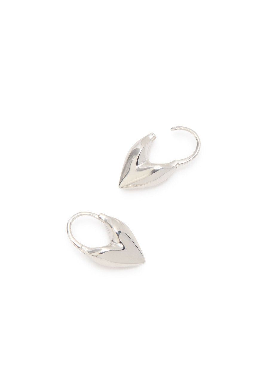 Otiumberg Roscida Heart Sterling Silver Hoop Earrings - One Size