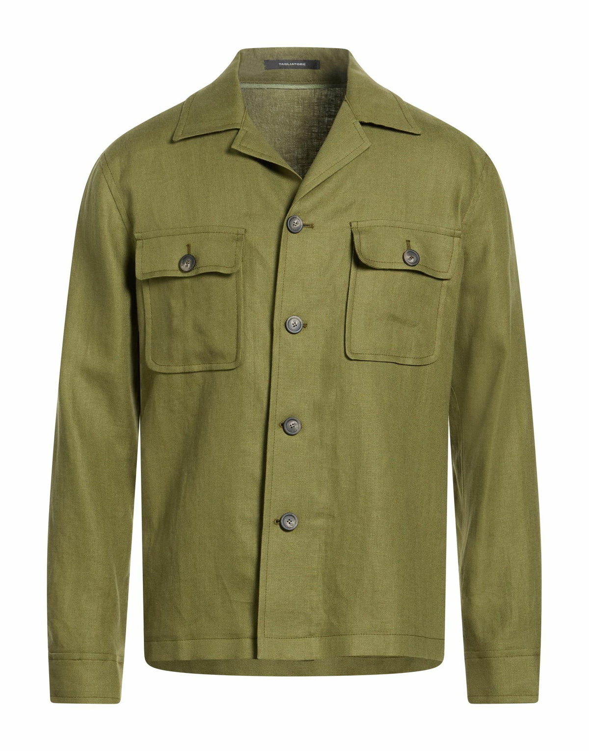Tagliatore Mens Shirt Military in Green