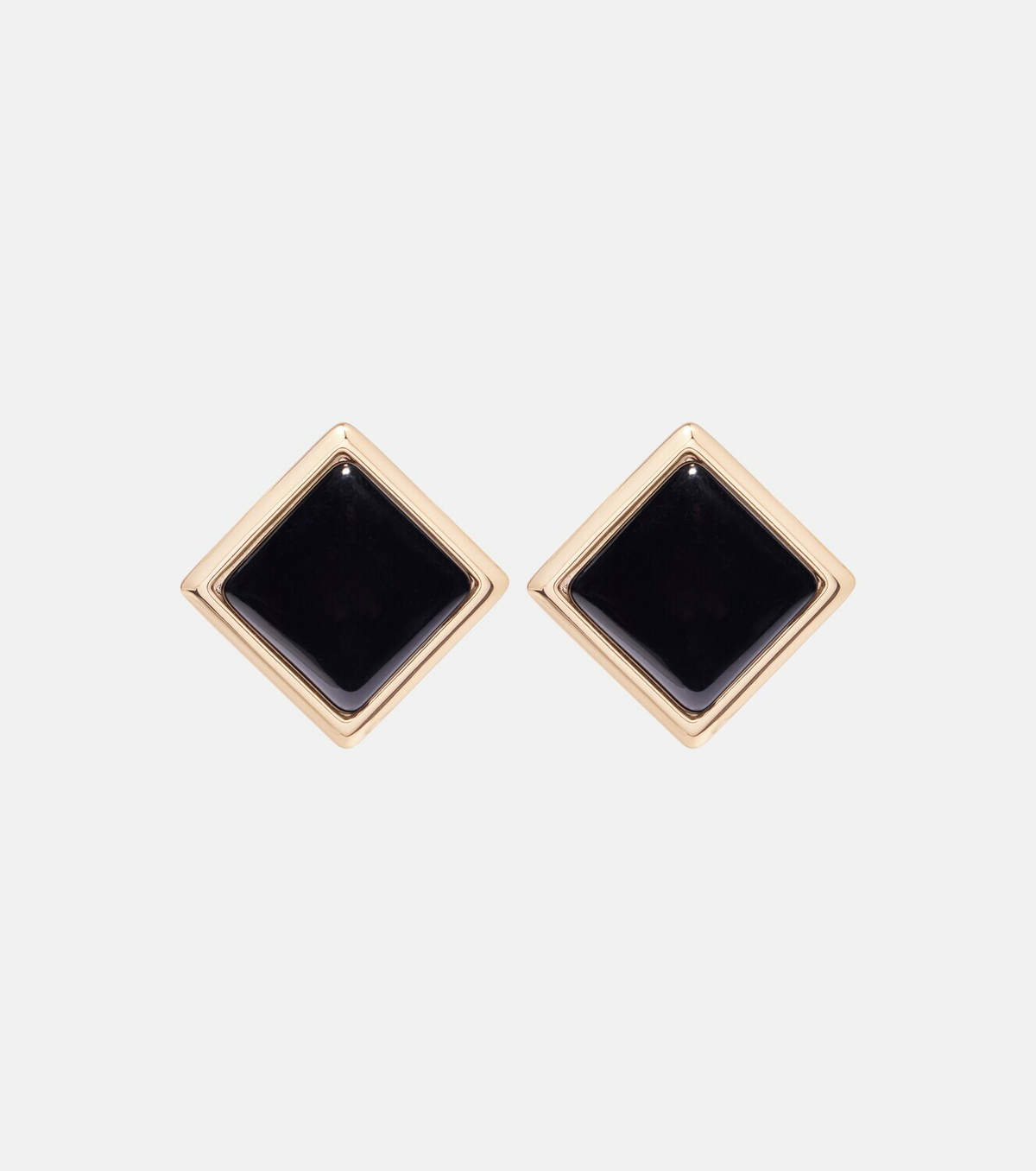 Self-Portrait Enamel gold-plated earrings