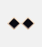 Self-Portrait Enamel gold-plated earrings
