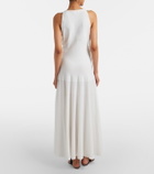 Alaïa Cotton-blend crêpe maxi dress