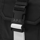 A.P.C. Men's Trek Cross Body Bag in Black 