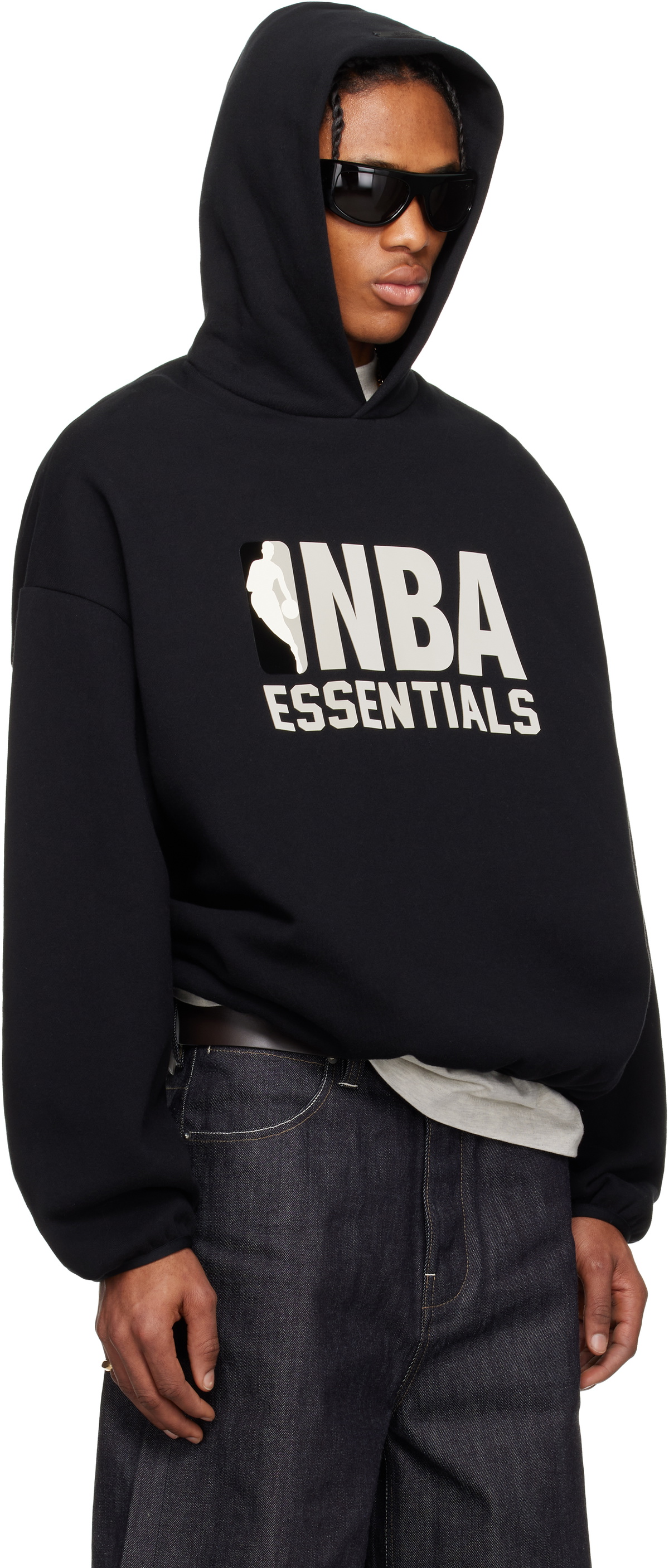 Fear of God ESSENTIALS Black NBA Pull Over Hoodie Fear Of God Fear of God ESSENTIALS Black NBA Pull Over Hoodie Fear Of God