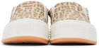 Palm Angels Beige & Brown Monogram Snow Slip Sneakers