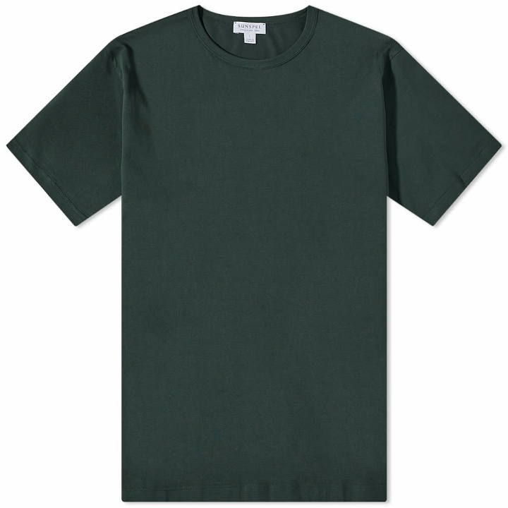 Photo: Sunspel Men's Classic Crew Neck T-Shirt in Seaweed