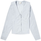 Deiji Studios Women's OS Collared Stripe Shirt in Dream Stripe