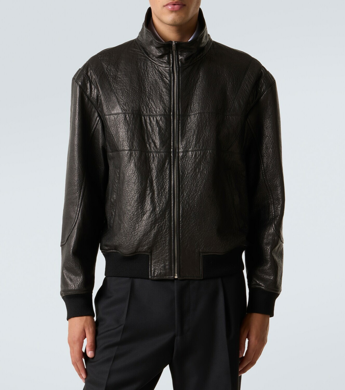 Saint Laurent Leather bomber jacket