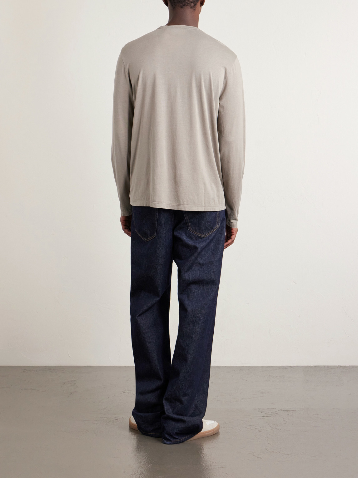 Hartford - Garment-Dyed Lyocell and Cotton-Blend Jersey Henley Shirt - Neutrals