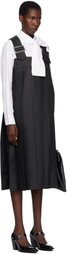 Comme des Garçons Comme des Garçons Black Polyester Gabardine Midi Dress