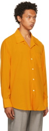 Our Legacy Orange Tech Wool Loco Shirt