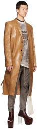 Rick Owens Tan Soft Calf Leather Jacket