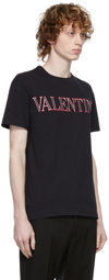Valentino Navy Neon Universe Print T-Shirt