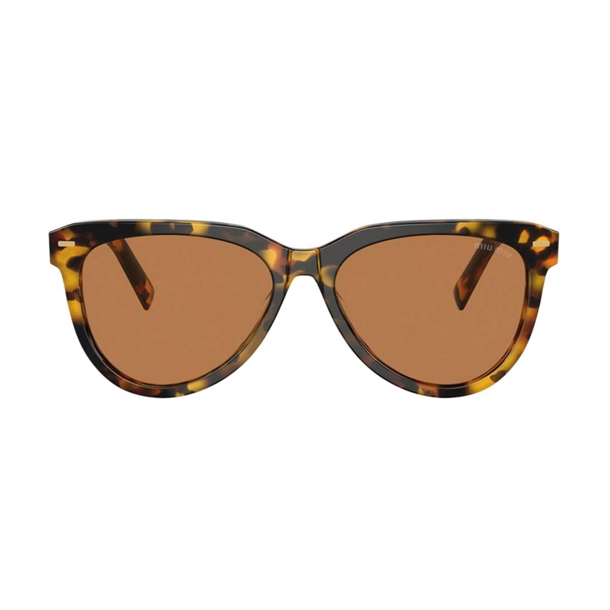 【送料&関税込】Miu Miu 0mu 04zs Regard19p2z1 Havana Sunglas Miu Miu MU 04ZS 19P2Z1 Light Havana Sunglasses for Woman