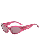 Balenciaga BB0387S Sunglasses in Burgundy/Violet 
