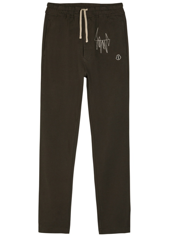 Photo: Rick Owens X Moncler Logo-appliquéd Cotton Sweatpants Brown