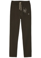 Rick Owens X Moncler Logo-appliquéd Cotton Sweatpants Brown