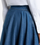 Givenchy Asymmetric denim midi skirt