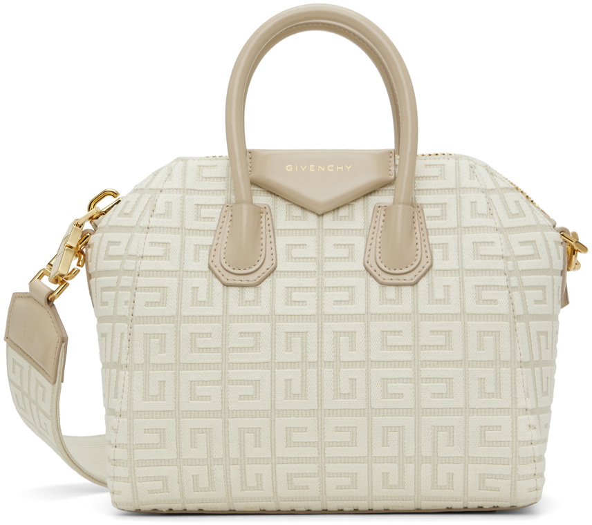 Givenchy Beige Mini Antigona Bag in Natural