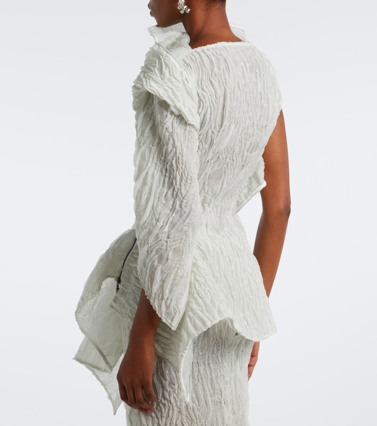 Maticevski Scintilla asymmetric georgette top
