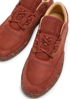 Gabriela Hearst Ohio Speckled Nubuck Sneakers Burgundy