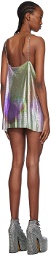 Anna Sui Silver Impressionism Butterfly Minidress