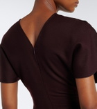 Victoria Beckham Bela gathered virgin wool midi dress