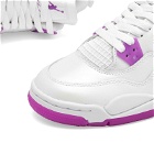 Air Jordan 4 Retro Edge GS Sneakers in White/Hyper Violet
