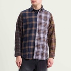 Aries Men's Overdyed Patchwork Shirt in Purple