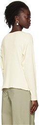 SC103 Off-White Ruffled Long Sleeve T-Shirt