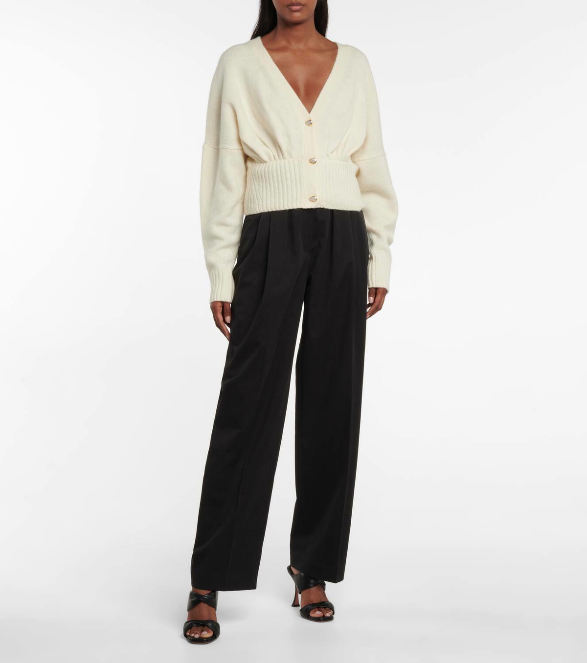Galvan Luna wool and cashmere-blend cardigan