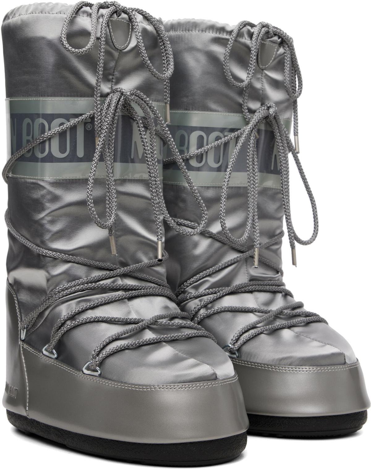 Moon Boot Silver Icon Low No Lace Comet Chrome Boots