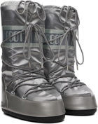 Moon Boot Silver Icon Low No Lace Comet Chrome Boots