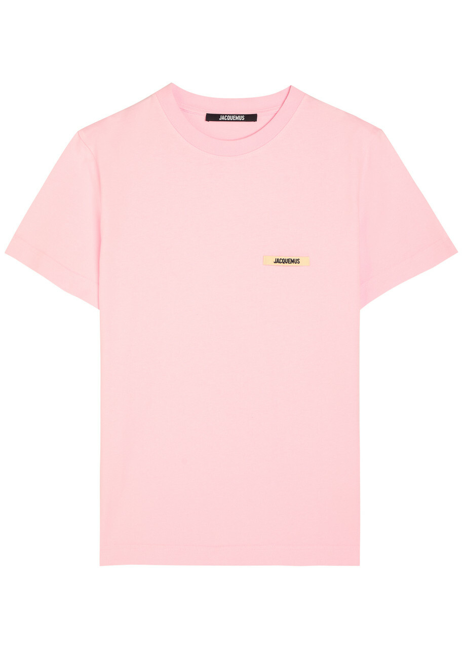 Jacquemus Le T-shirt Gros Grain Logo Cotton T-shirt Pink