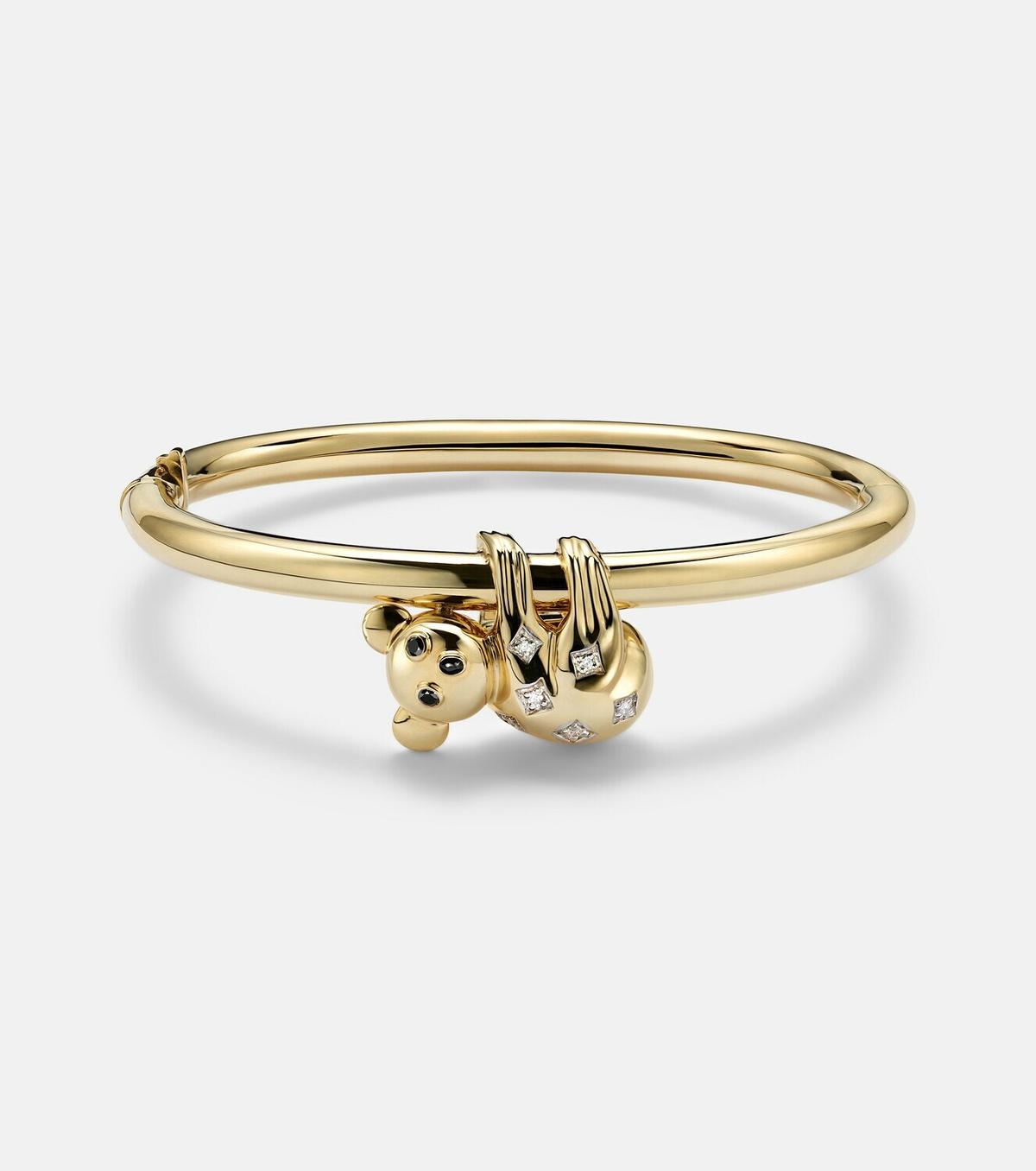 Yvonne Léon Koala 9kt gold (375/1000) bracelet with diamonds and enamel