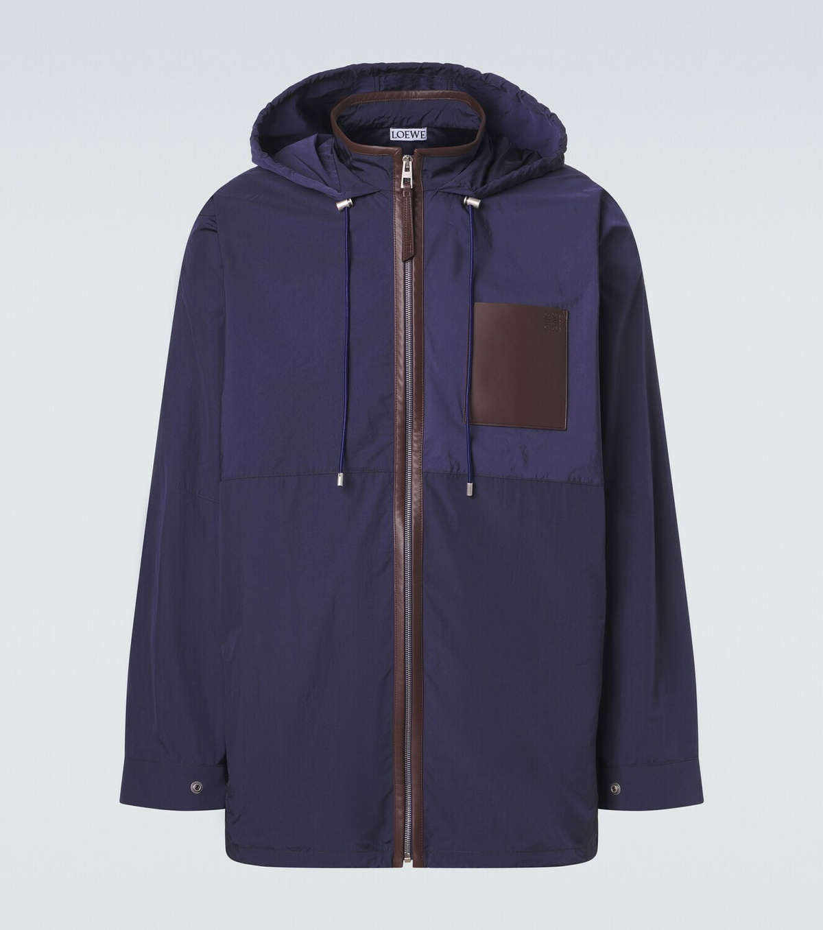 Loewe Leather-trimmed ripstop jacket