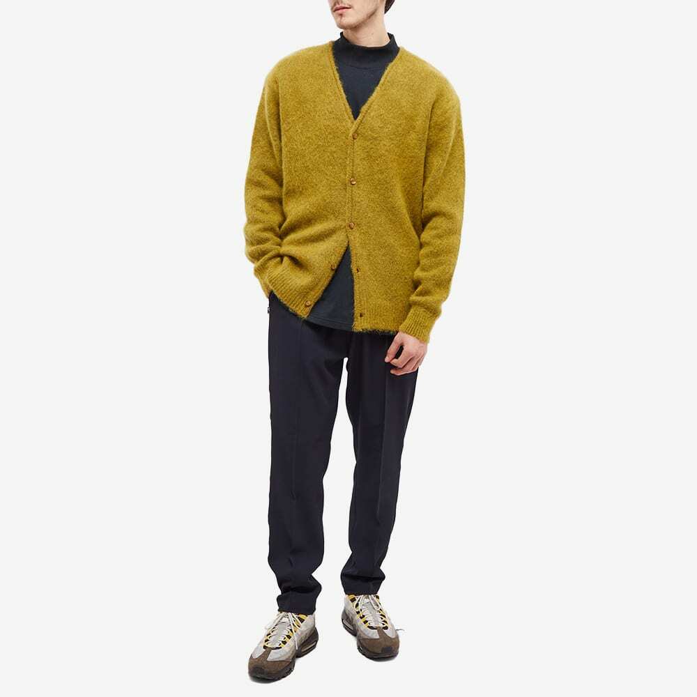 Needles Men's Mohair Solid Cardigan in Olive Needles