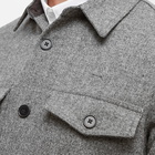 Portuguese Flannel Men's Wool Field Shirt Jacket in Grey