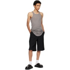 Rick Owens Gray Tower Basic Rib Tank Top