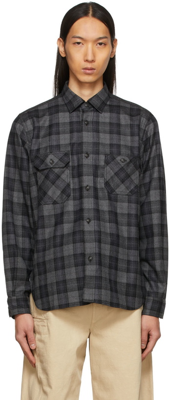 Photo: Junya Watanabe Grey 'eYe' Check Flannel Shirt