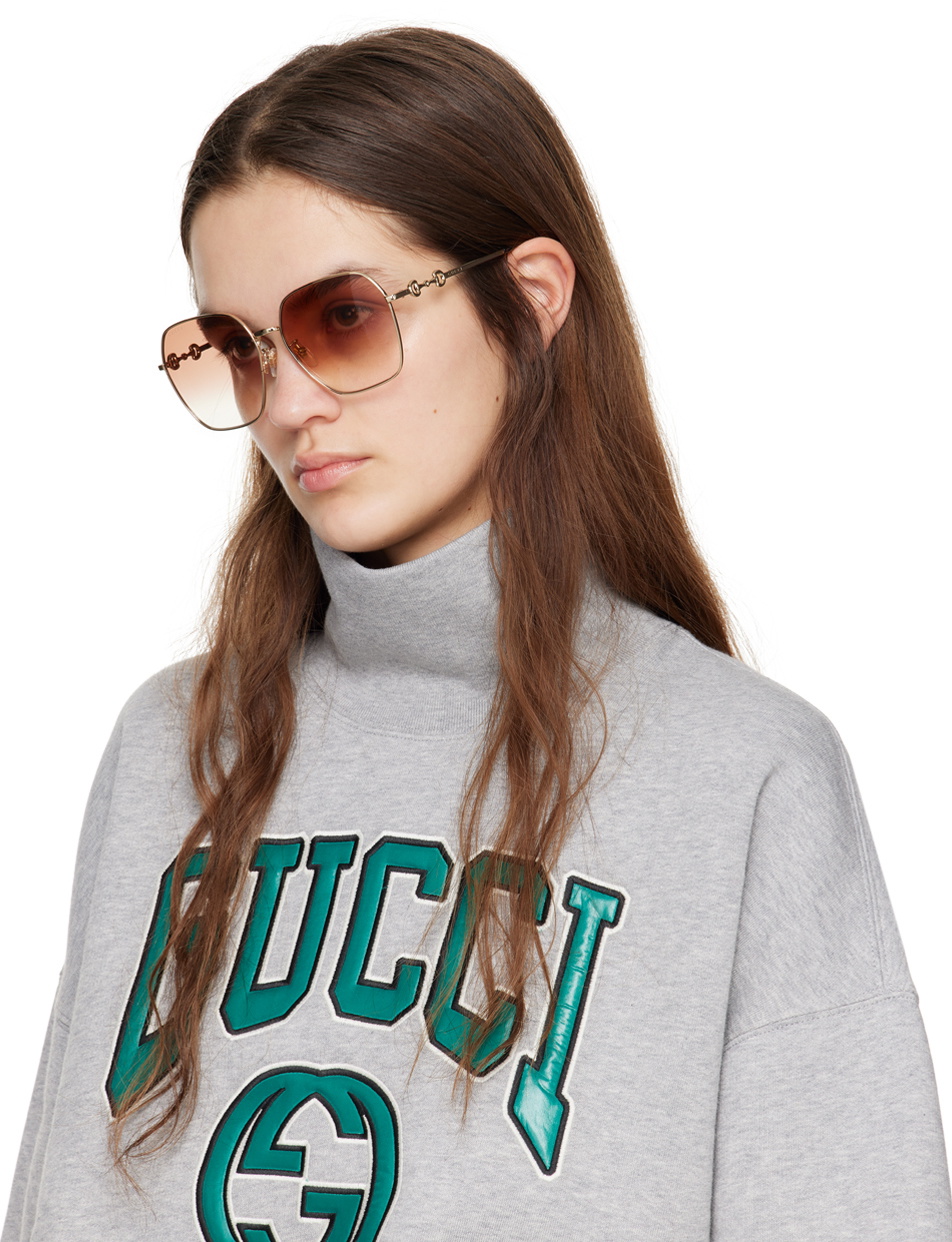 Gucci Gold Horsebit Sunglasses Gucci