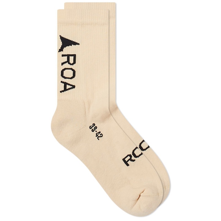 Photo: ROA Men's Logo Socks in Beige