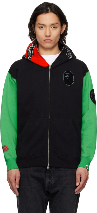 Photo: BAPE Black & Green United Arab Emirates Shark Full Zip Hoodie