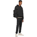 Essentials Black Reflective Logo Pull-Over Hoodie