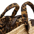 Dolce & Gabbana Women's Leopard Logo Basket Bag in Beige 