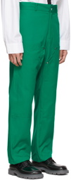 SPENCER BADU Green Wide-Leg Trousers