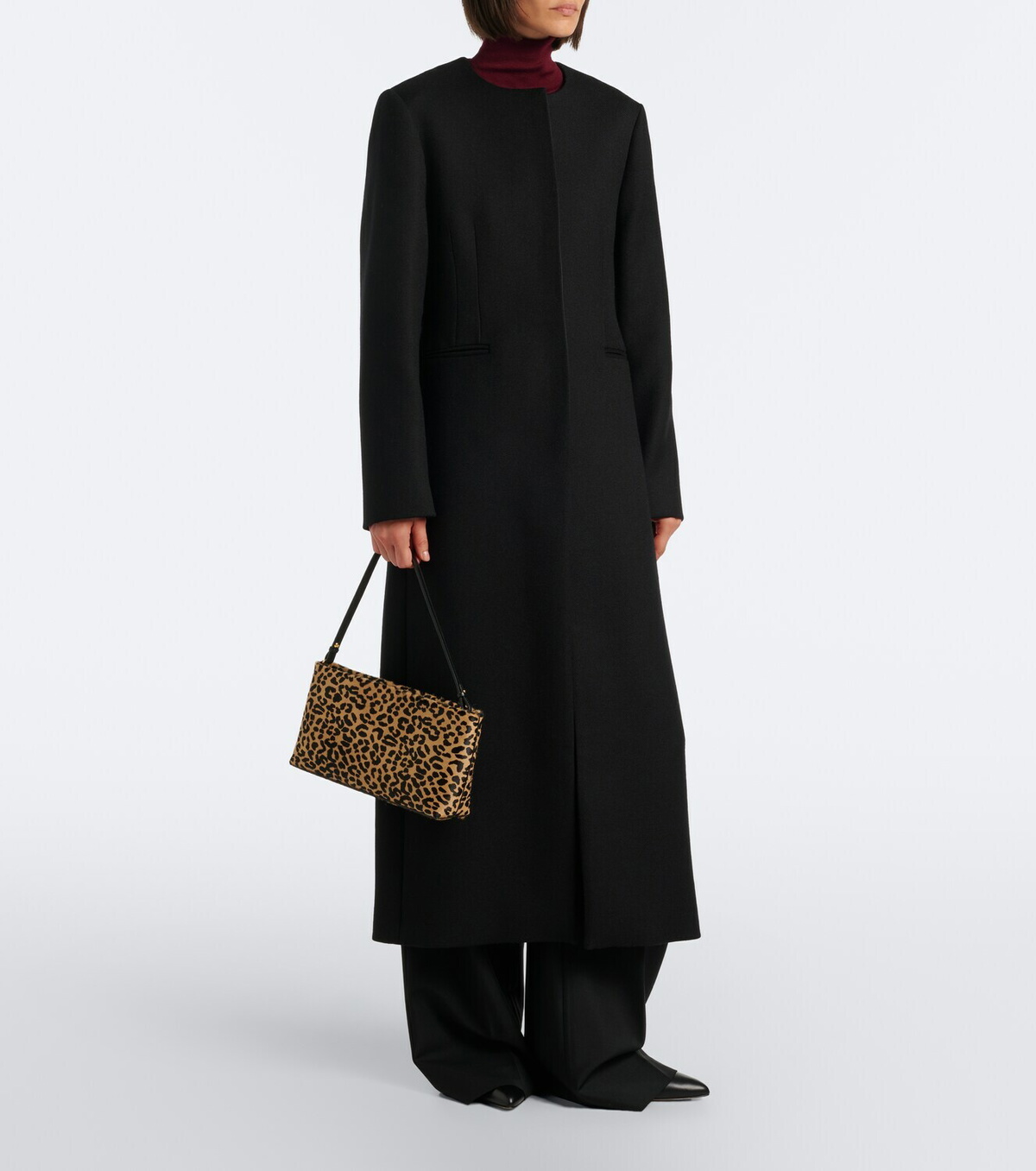 Amanu Mali leopard-print calf hair clutch