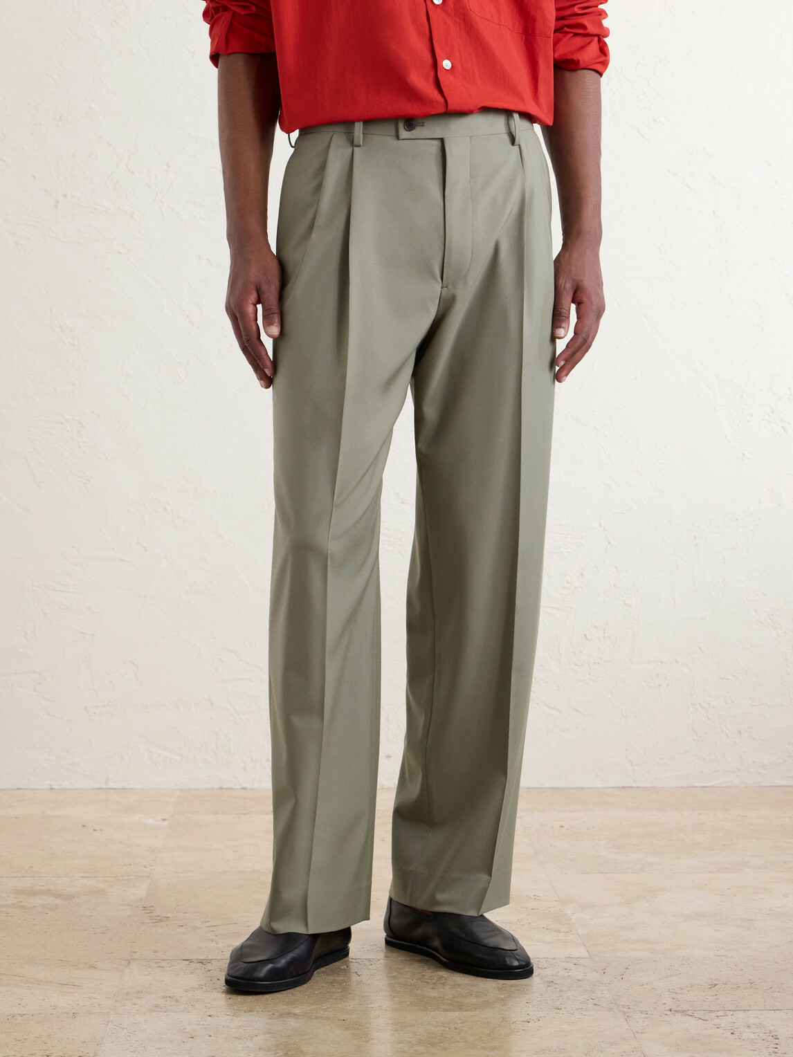 Auralee - Ultra Fine Tropical Wool Trousers - Green