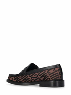 MOSCHINO - 25mm College Logo Jacquard Loafers