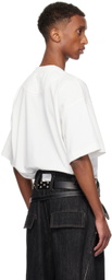 NULLUS White Envelope Slit T-shirt